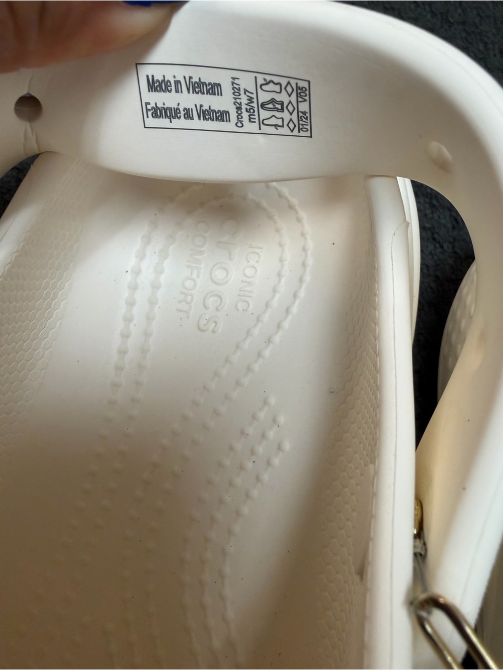 CROCS Classic Crush Clog White Platform Custom Shoes Size W7 M5 Jewels Charms - Picture 6 of 12